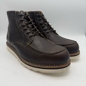 BRAND NEW Find. Brand Dax Moc Toe Brown Boots Mens Size 12.5